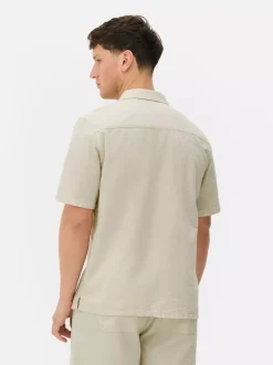 Primark Garnitury I Eleganckie Ubrania|Koszule<Lniany T-shirt z krótkim rękawem, część zestawu