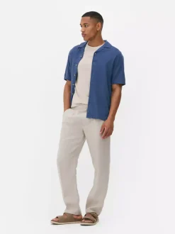 Primark Garnitury I Eleganckie Ubrania|Koszule<Lniany T-shirt z krótkim rękawem, część zestawu