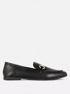 Primark Płaskie Buty<Loafersy ze sztucznej skóry z klamrą