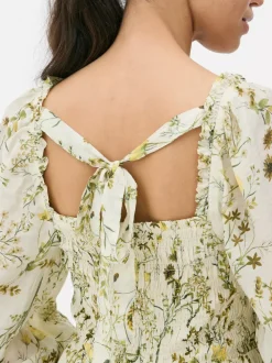 Primark Sukienki<Marszczona sukienka maxi w kwiaty