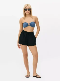Primark Szorty<Marszczone szorty z wysokim stanem