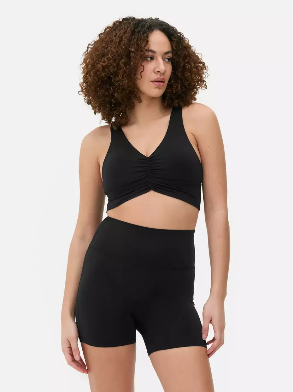 Primark Odzież Domowa I Na Siłownię|Topy I T-Shirty<Miękki top o skróconym kroju z marszczeniami