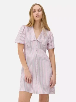 Primark Sukienki<Minisukienka popołudniowa w paski z guzikami