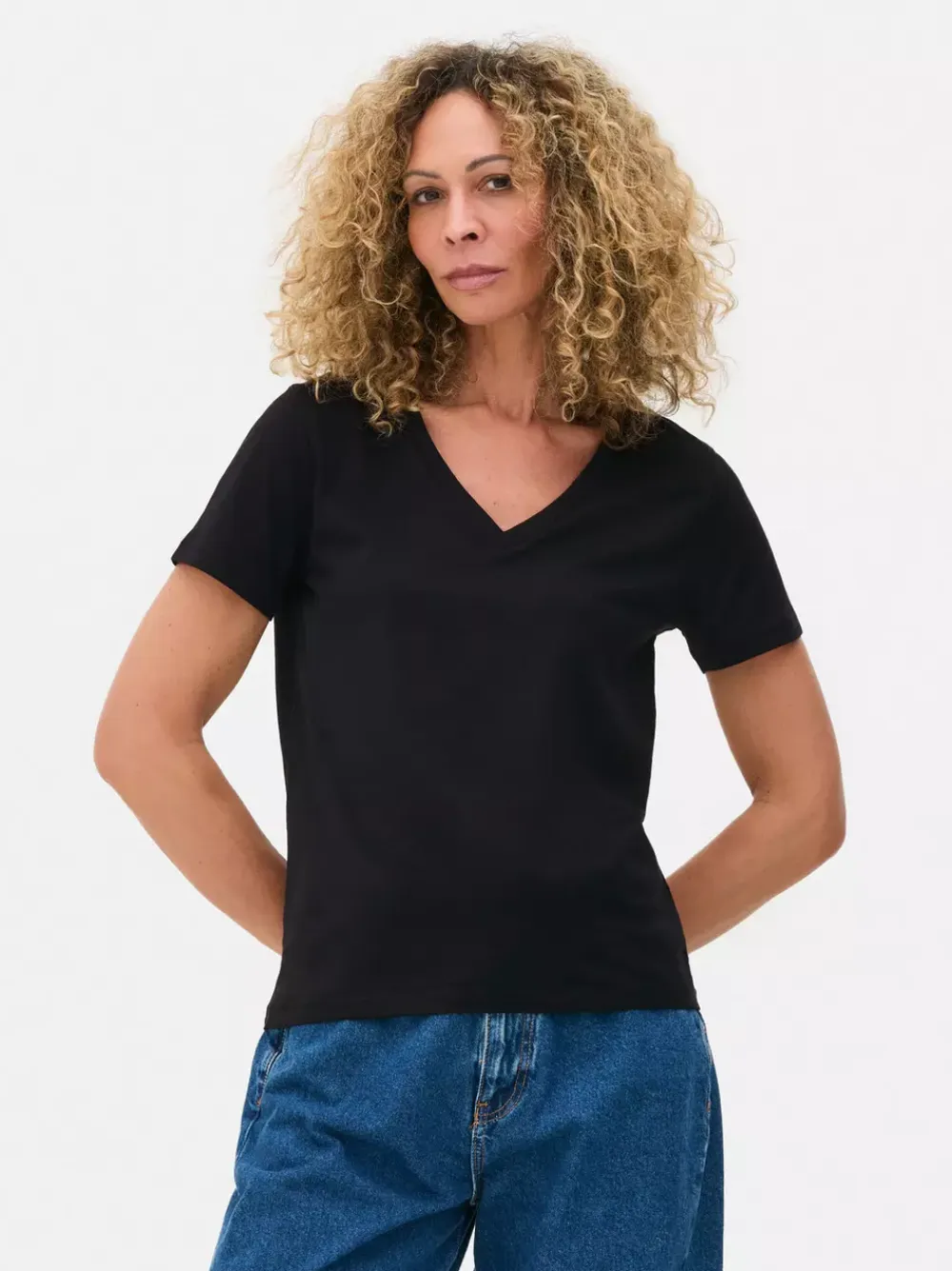 Primark Topy I T-Shirty<Niezbędny T-shirt z dekoltem w serek