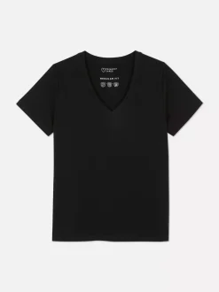 Primark Topy I T-Shirty<Niezbędny T-shirt z dekoltem w serek