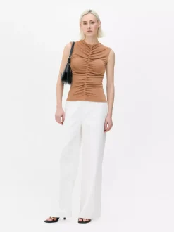 Primark Topy I T-Shirty<Obcisła koszulka bez rękawów z marszczeniami