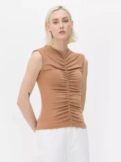 Primark Topy I T-Shirty<Obcisła koszulka bez rękawów z marszczeniami