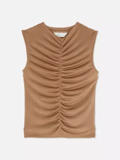 Primark Topy I T-Shirty<Obcisła koszulka bez rękawów z marszczeniami