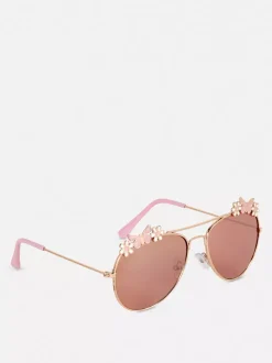 Dzieci Primark Okulary Przeciwsłoneczne<Okulary przeciwsłoneczne pilotki z motylkami