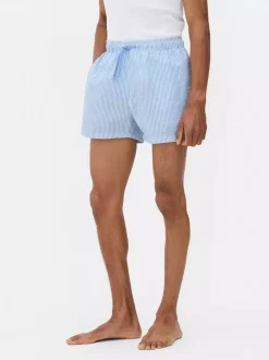 Primark Piżamy<Pasiaste szorty ze sznurkiem z tkaniny seersucker