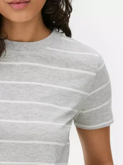 Primark Topy I T-Shirty<Pasiasty T-shirt na krótki rękaw z okrągłym dekoltem