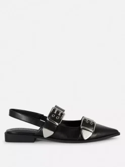 Primark Płaskie Buty<Płaskie spiczaste baleriny z paskiem z oczkami