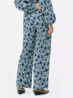 Primark Spodnie I Legginsy<Patchworkowe spodnie w kwiaty