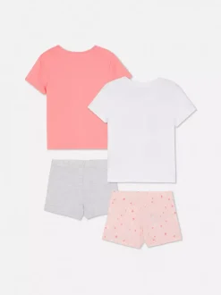 Dzieci Primark Piżamy I Bielizna Nocna<Piżama z szortami i motywem jednorożca, 2 komplety