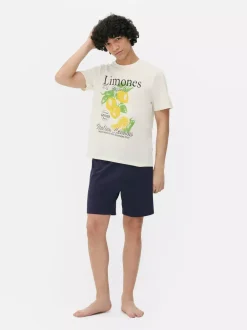 Primark Piżamy<Piżama z szortami i nadrukiem z motywem cytryn