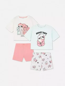 Dzieci Primark Piżamy I Bielizna Nocna<Piżama z szortami z motywem leniwca, 2 komplety