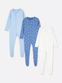 Primark Kaftaniki I Śpioszki<Śpioszki na długi rękaw z motywem dinozaura, 3 szt.