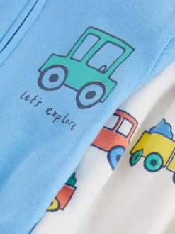 Primark Piżamy I Bielizna Nocna|Kaftaniki I Śpioszki<Śpioszki na suwak ze wzorem w samochodziki, 2 szt.