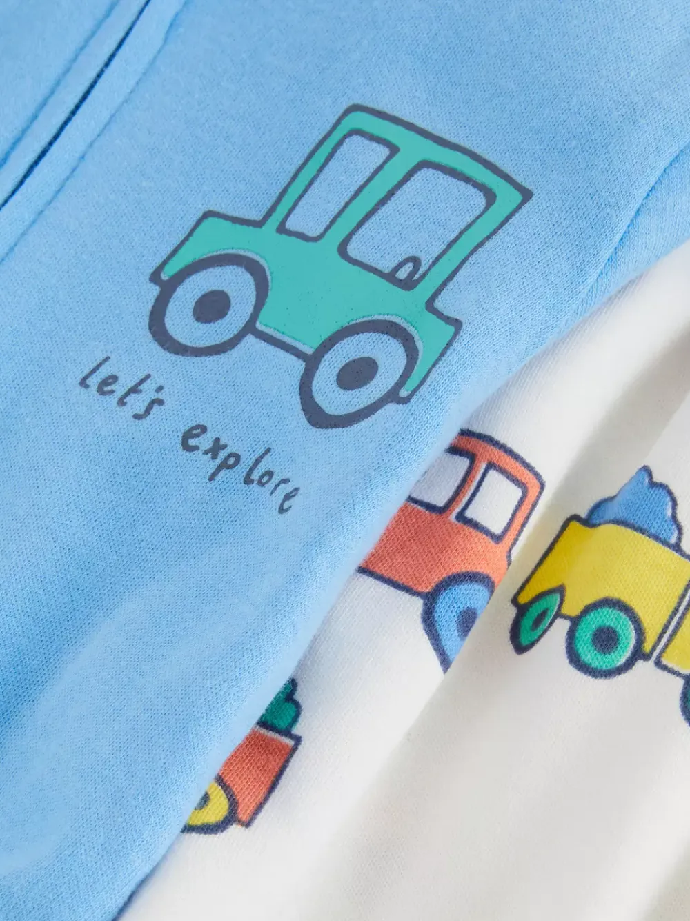 Primark Piżamy I Bielizna Nocna|Kaftaniki I Śpioszki<Śpioszki na suwak ze wzorem w samochodziki, 2 szt.