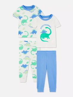 Primark Piżamy I Bielizna Nocna<Śpioszki w dinozaury, 2 komplety