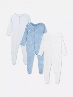 Primark Kaftaniki I Śpioszki<Śpioszki z długim rękawem w gwiazdki, 3 szt.
