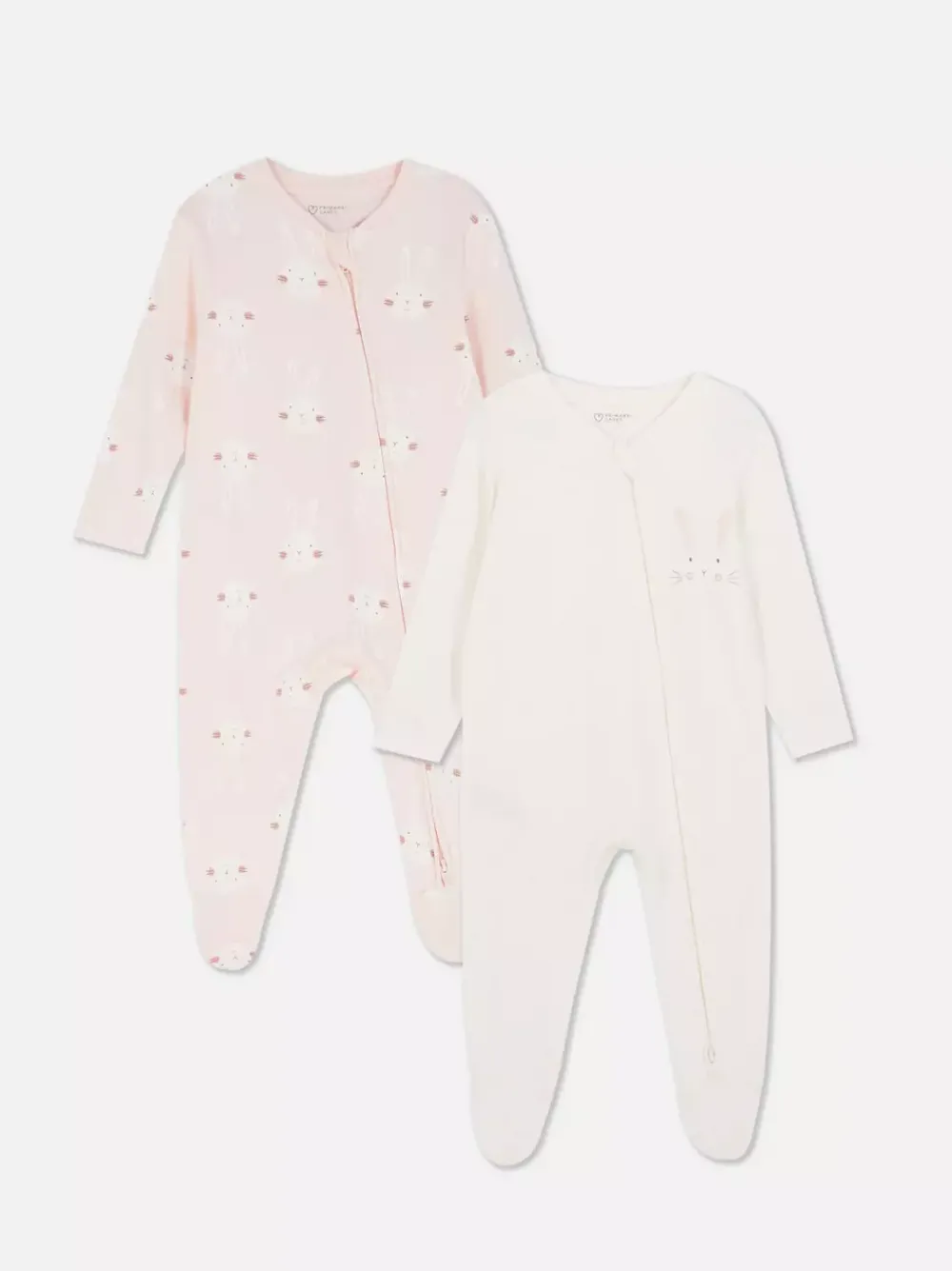 Primark Piżamy I Bielizna Nocna|Kaftaniki I Śpioszki<Śpioszki z motywem królika zapinane na zamek, 2 szt.