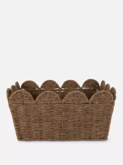 Primark Pudełka I Kosze<Pleciony koszyk z muszelkowym wykończeniem