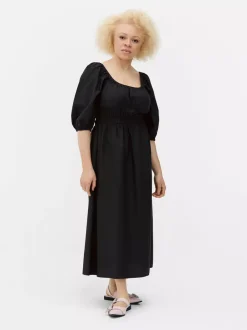 Primark Sukienki<Popelinowa sukienka midi z marszczeniami