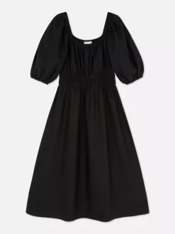Primark Sukienki<Popelinowa sukienka midi z marszczeniami
