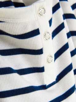 Primark Góry Od Piżamy<Prążkowana góra od piżamy w paski z długim rękawem