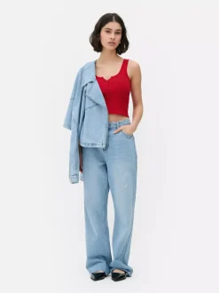Primark Topy I T-Shirty<Prążkowana koszulka bez rękawów typu henley