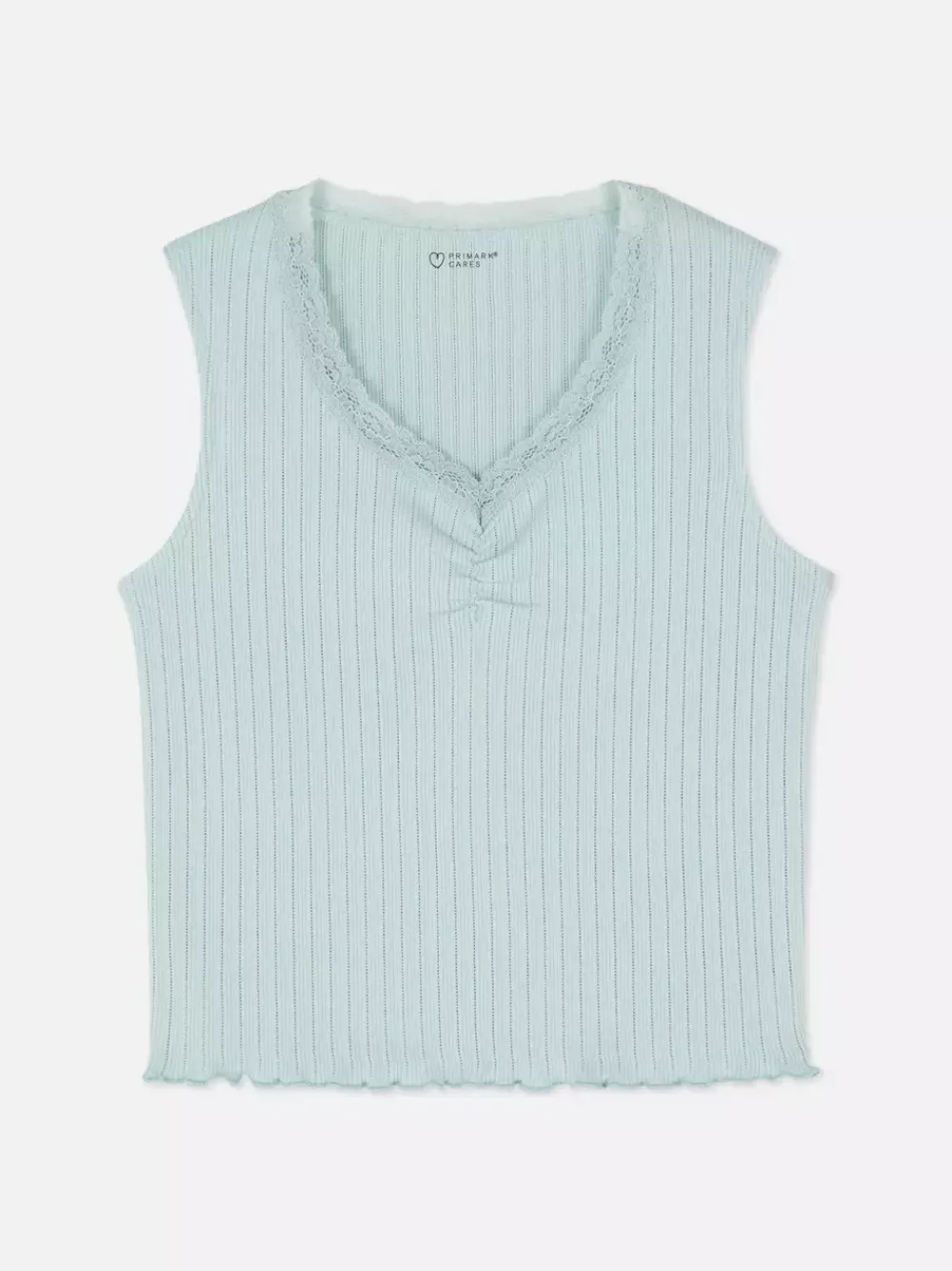 Dzieci Primark Topy I T-Shirty<Prążkowana koszulka bez rękawów wykończona koronką