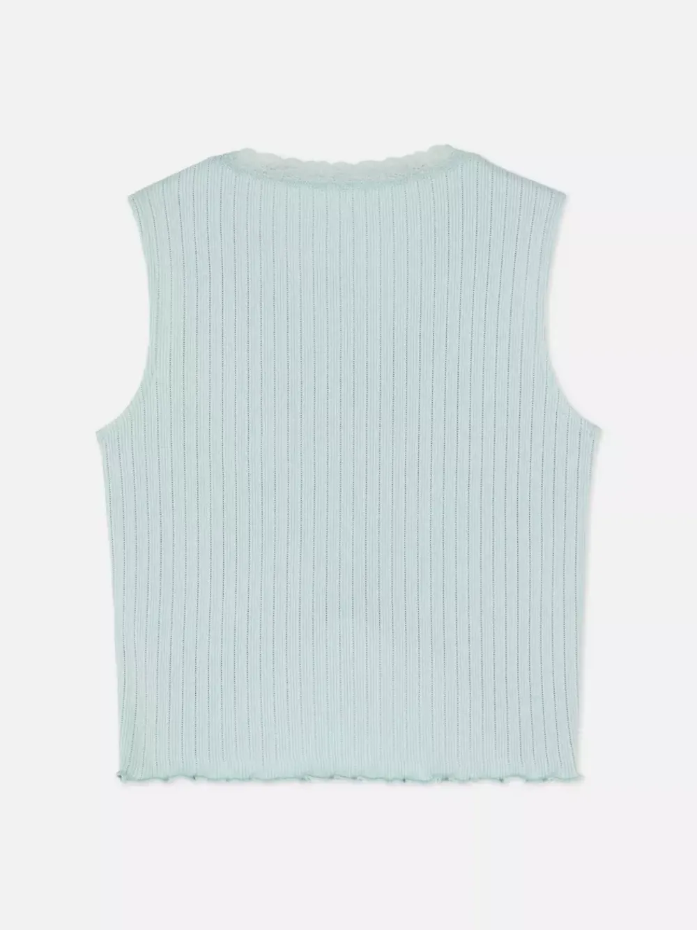 Dzieci Primark Topy I T-Shirty<Prążkowana koszulka bez rękawów wykończona koronką