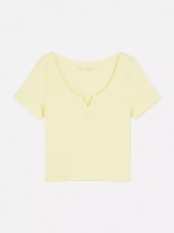 Primark Topy I T-Shirty<Prążkowany T-shirt typu henley