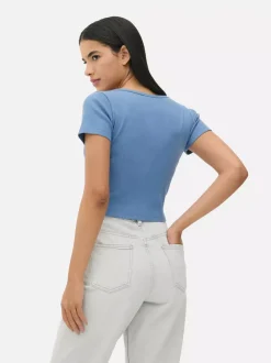 Primark Topy I T-Shirty<Prążkowany T-shirt typu henley