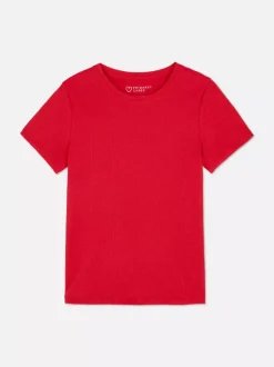 Dzieci Primark Topy I T-Shirty<Prążkowany T-shirt z krótkim rękawem