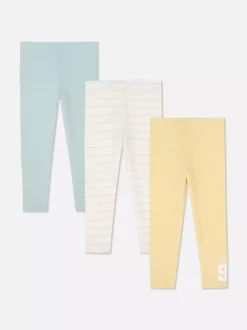 Dzieci Primark Spodnie I Legginsy<Rozciągliwe legginsy z różnymi wzorami, 3 pary