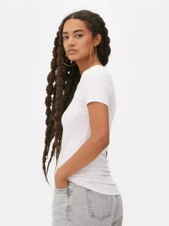 Primark Topy I T-Shirty<Rozciągliwy T-shirt z dekoltem w serek
