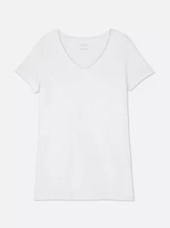 Primark Topy I T-Shirty<Rozciągliwy T-shirt z dekoltem w serek