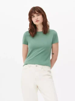 Primark Topy I T-Shirty<Rozciągliwy T-shirt z okrągłym dekoltem