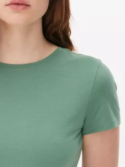 Primark Topy I T-Shirty<Rozciągliwy T-shirt z okrągłym dekoltem