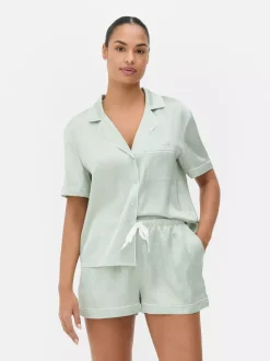 Primark Zestawy Piżamowe<Satynowa piżama z koszulą i szortami