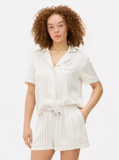 Primark Zestawy Piżamowe<Satynowa piżama z koszulą i szortami