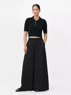 Primark Spodnie I Legginsy<Satynowe spodnie z szeroką nogawką The Edit