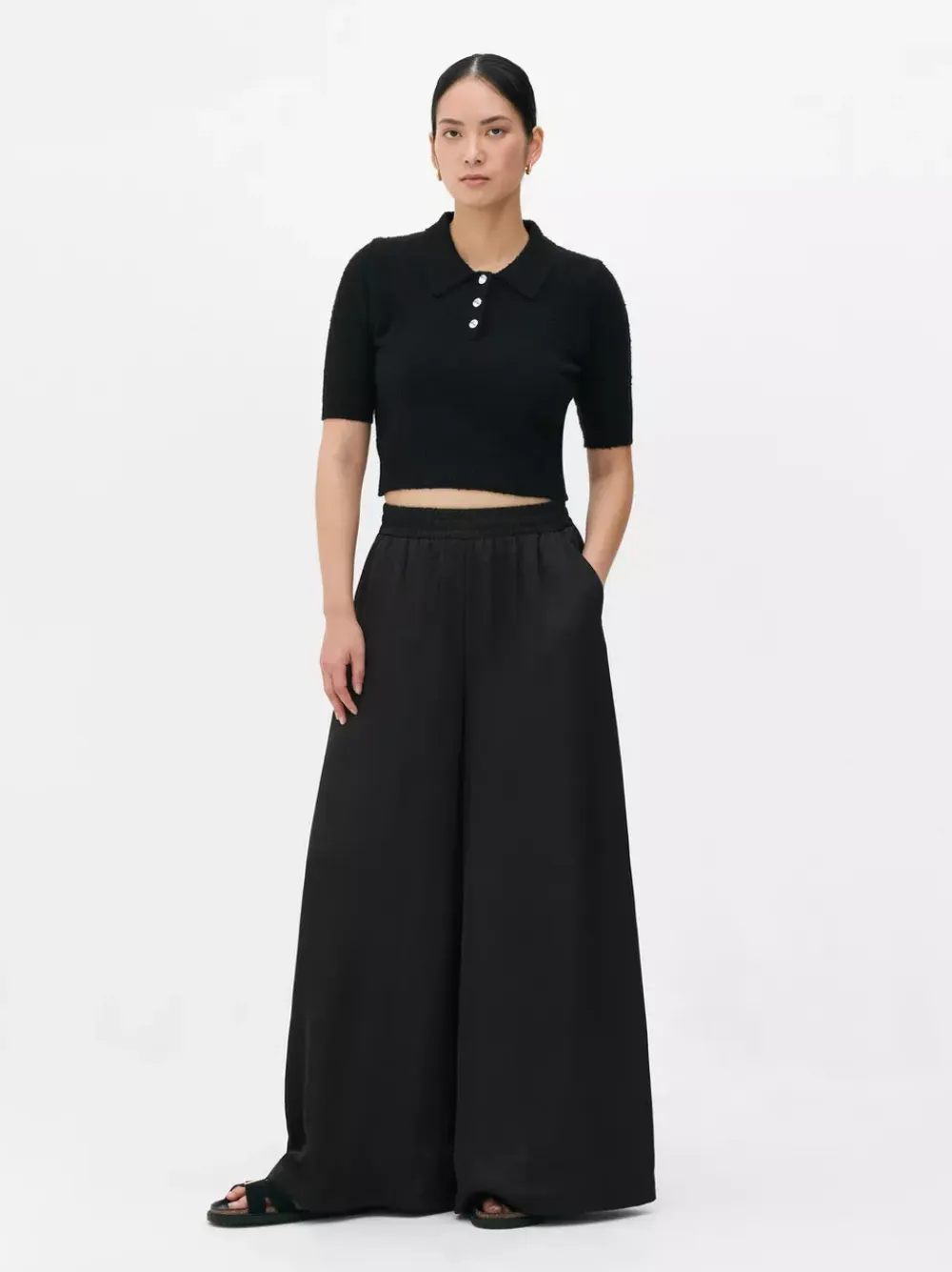 Primark Spodnie I Legginsy<Satynowe spodnie z szeroką nogawką The Edit