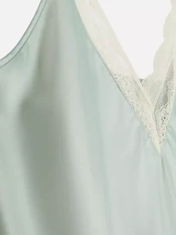 Primark Góry Od Piżamy<Satynowy top od piżamy na ramiączkach z koronką