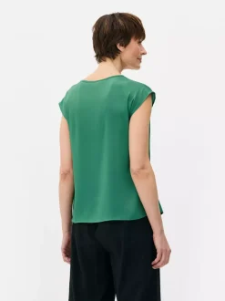 Primark Koszule I Bluzki<Satynowy T-shirt z dekoltem w serek