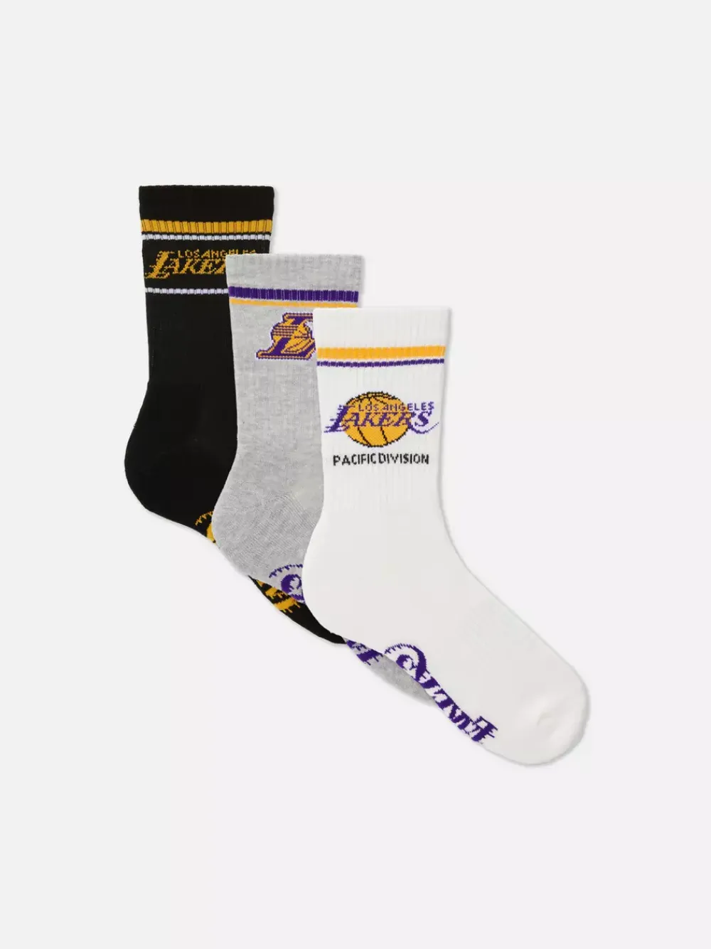 Primark Skarpety<Skarpety za kostkę NBA Los Angeles Lakers, 3 pary