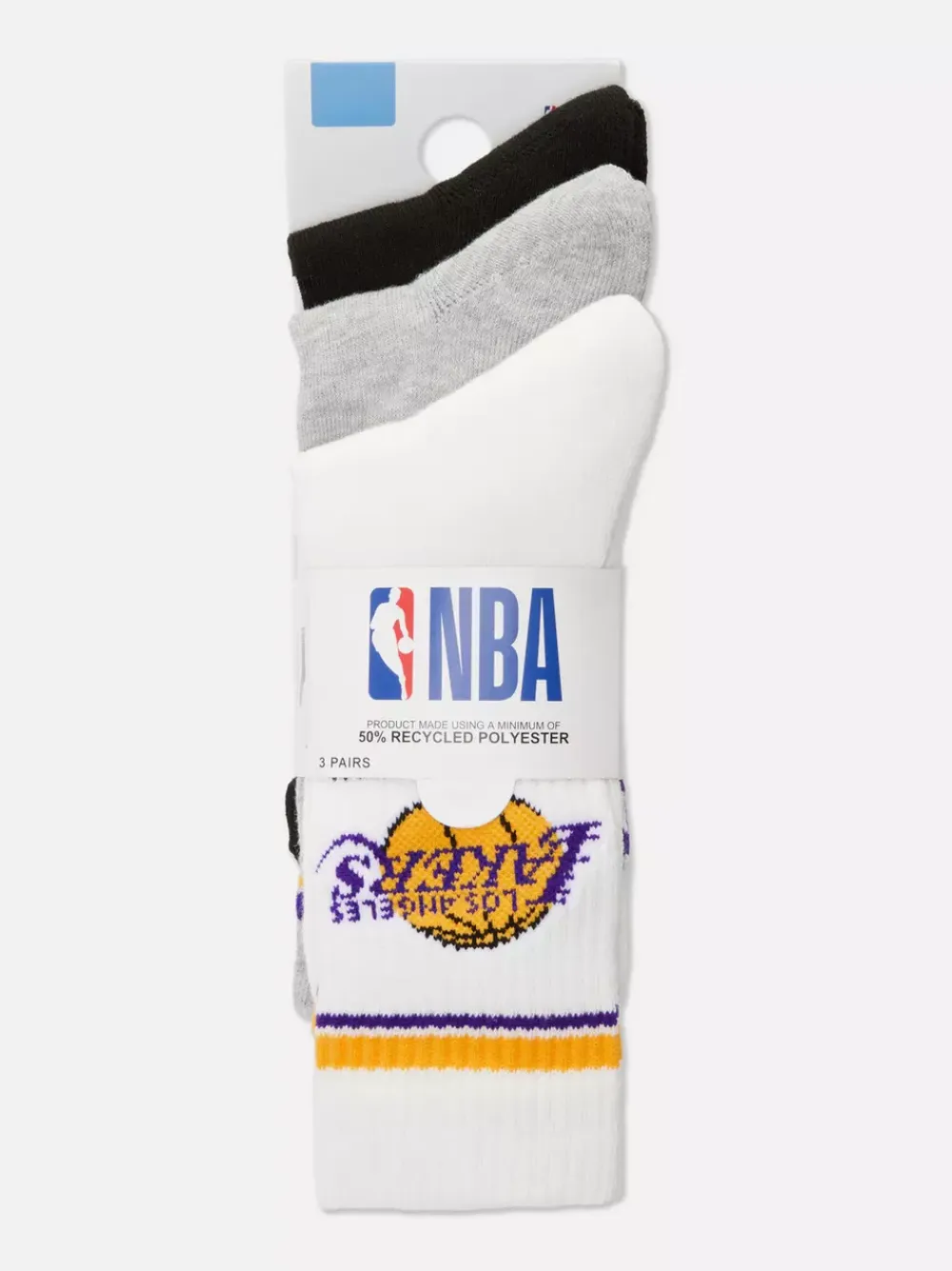 Primark Skarpety<Skarpety za kostkę NBA Los Angeles Lakers, 3 pary