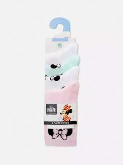 Dzieci Primark Skarpety I Rajstopy<Skarpety za kostkę z motywem Myszki Minnie Disneya, 4 pary
